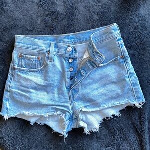 Levi denim washed high waisted woman’s shirts size 27